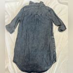 Velvet Heart NWT  Blue Button-Up Jean Tunic Dress 100% Cotton Lining Small Photo 3