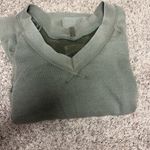 Aerie Oversized V-Neck Crewneck Sweatshirt Photo 1