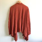 Eileen Fisher 100% Linen Open Front Cardigan Top Drape Womens Sz M Burnt Orange Photo 3
