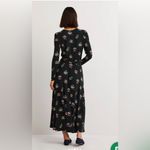 BODEN Puff Sleeve Jersey Midi Dress Black Size 6P Photo 2