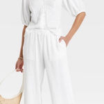 Merona Crisp White Linen Pants Photo 0