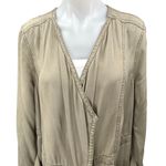 Anthropologie Hei Hei Tan Beige Long Sleeve V Neck Mid Length Coat Jacket Size M Photo 2