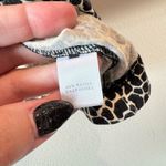 St. John Sport Animal Print mock neck knit top size medium Black Photo 3