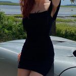 ThatsSoFetch Hello Molly Dress Mini Black Off-The-Shoulder Photo 1