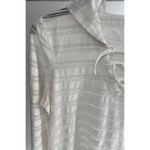 prAna  Top Womens Large Brown Striped Gauzy Hooded Pullover Tie Waist Pocket‎ Photo 2