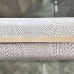 Jimmy Choo Hard Case with Wipe, Snakeskin Silvertone Hardware NEW w/o Tax Photo 6