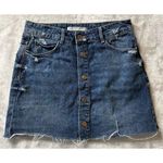ZARA Womens Blue Jean Denim Trafaluc Pockets Distressed Mini Skirt Size Small 26 Photo 0