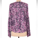 Anthropologie Love the Label Heloise Pink Purple Blue Graphic Blouse Size Medium Photo 1