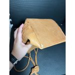 Vintage Woven Leather Crossbody‎ Bag Purse Bucket Style Purse Photo 10