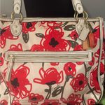 Coach  Poppy Red and White Floral Shoulder bag Photo 2