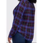 Torrid Madison Georgette Button Down Blouse Plaid Blue Size 1X New Polyester Photo 2