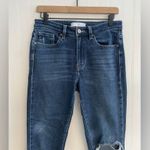 KANCAN High Rise Ankle Length Distressed Raw Hem Skinny Jeans Size 9/28 KC9244D Blue Photo 3