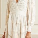 Ulla Johnson Amal Ivory Silky Ruffle Long Sleeve Wrap Top Boho Mini Dress Sz 8 Photo 0