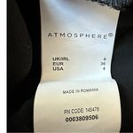 Atmosphere Flowy Black 3/4 Sleeve Blouse with Geometric Necklace Size 4 Small Photo 9