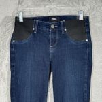 Paige  Jeans Womens 2 25" Maternity Blue Skyline Skinny Dark Wash Casual Everyday Photo 3