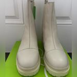 Sam Edelman NEW Wellington Lug Sole Chelsea Boots Size 10 Ivory Leather shoes Photo 2