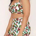 Forever 21  Plus High Waisted Pineapple Print Skirted Swim Bottoms 0x NWT Photo 0