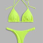 SheIn Neon Bikini Green Photo 0