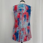 Ecru Sleeveless Multicolor Silk Keyhole Camisole S Photo 1