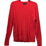 Brooks Brothers  Cable Knit Golden Fleece Sweater Red Small Photo 0