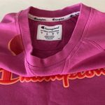 Champion  Retro Pink Polka Dot Crewneck Pullover Sweatshirt Size Women's Small Photo 2