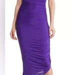 NWOT Misha Collection Keoni off the shoulder ruched midi purple dress sz L Size L Photo 0