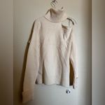 Paige  Raundi Womens Wool‎ Blend  Turtleneck Sweater Cut Out Shoulder Sz S Cream Photo 3
