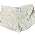 Free People  Beginner’s Luck Slouch Shorts in Optic White Size 31 NWT NEW Photo 9