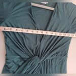Lovers + Friends  Sundance Everglade Green Jersey Tie Front Evening Maxi Dress Photo 10