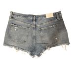Pistola  Distressed High Rise Cutoff Denim Shorts Size 32 Hemp Cotton Blend Photo 1