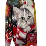 Nain Santa Kitties Ugly Christmas Graphic Sweater Hoodie Size Large/XL Photo 6