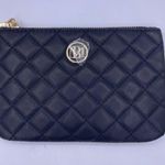 Badgley Mischka vegan leather quilted black wristlet clutch Photo 3