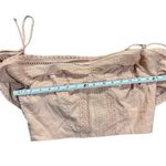 Storia Crop Top Women’s Peach Pink Eyelet Spaghetti Strap Off Shoulder Sz M Photo 5