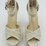 Franco Sarto Artist's Collection Raina Putty Sandal 4.5" Wedge Cork Size 7.5M Photo 0
