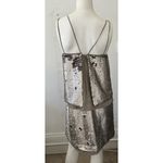 Banana Republic  Pewter silver shiny sparkling cocktail strappy Mini Dress size 4 Photo 6
