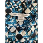 Diane Von Furstenberg Women's DVF Geometric Print Long Sleeve Mini Romper‎ Collared Button Down Photo 8