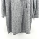 Jane and Delancey Jane and Delancey Gray Ribbed Knit Long Sleeve Hoodie Sweater Dress Medium Photo 4