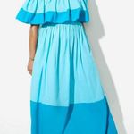 NWT Swimsuits For All Mia Off The Shoulder Maxi Dress Blue Size 18/20 Photo 0