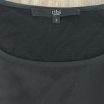 Tibi  Mixed Media Long Sleeve Crewneck Tee Size Small Black Photo 2