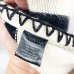 360 Cashmere  Women's Cream Black Cape Shawl Poncho Soft Cozy Cashmere Wool Small Photo 3