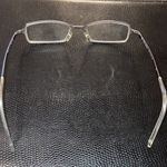 Dolce & Gabbana Wire Rim Eyeglasses Silver Rectangle White Zipper Case Photo 7