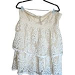 Anthropologie NWT X MAEVE Strapless Lace Mini Dress IVORY LARGE Photo 8