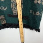 Vtg Sweater Vest Women L Green Tribal Print Fringe Hem Tiki Aztec Southwestern Size L Photo 7
