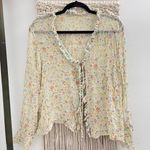 ZARA Light Yellow Floral Print Top Photo 2