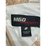 Miss Sixty A-Line Dress Lace Nylon Pleated Detailing Keyhole Accents Beige W 2 Photo 7