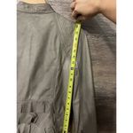 Hinge  Gray Leather Full Zip Moto Jacket Small Short Grunge Fitted Biker Photo 9