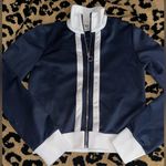 ZARA Navy & White Track Jacket Sz. S Photo 0