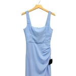 Lulus Glamorous Disposition Light Blue Ruched Maxi Dress size Small NWT Photo 4