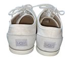UGG  Halley off white canvas linen look shoes size 10 Photo 3
