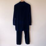 Coldwater Creek  Womans Navy Velvet Oriental Style 2 Piece Suit Size Medium Photo 1